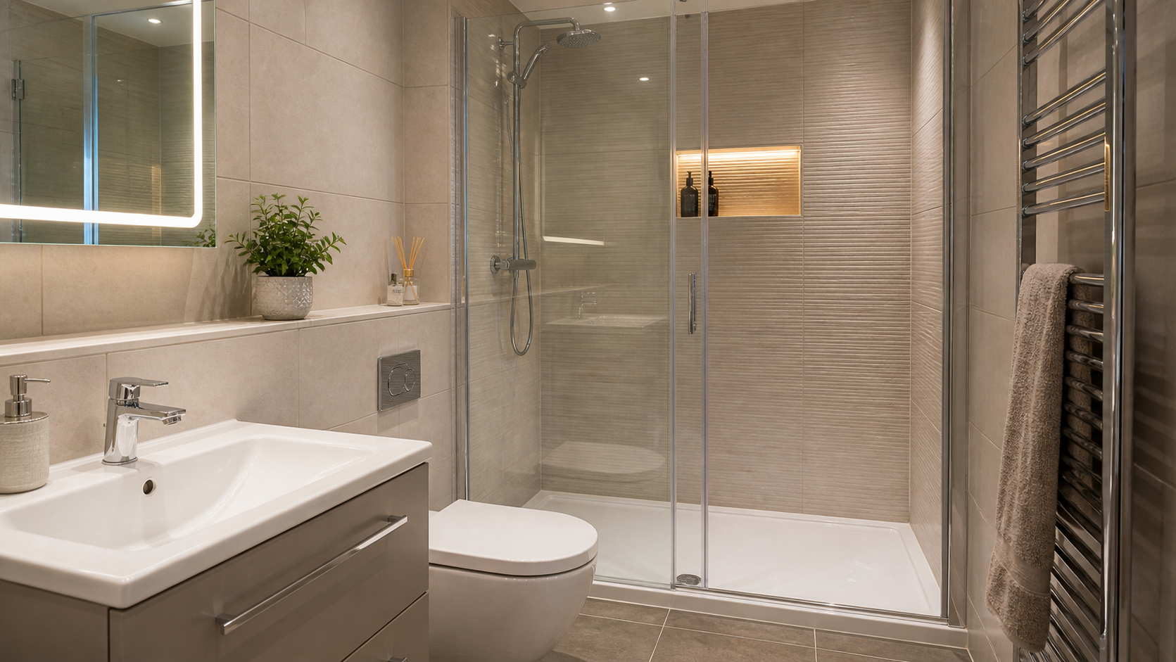 Bathroom installation in progress