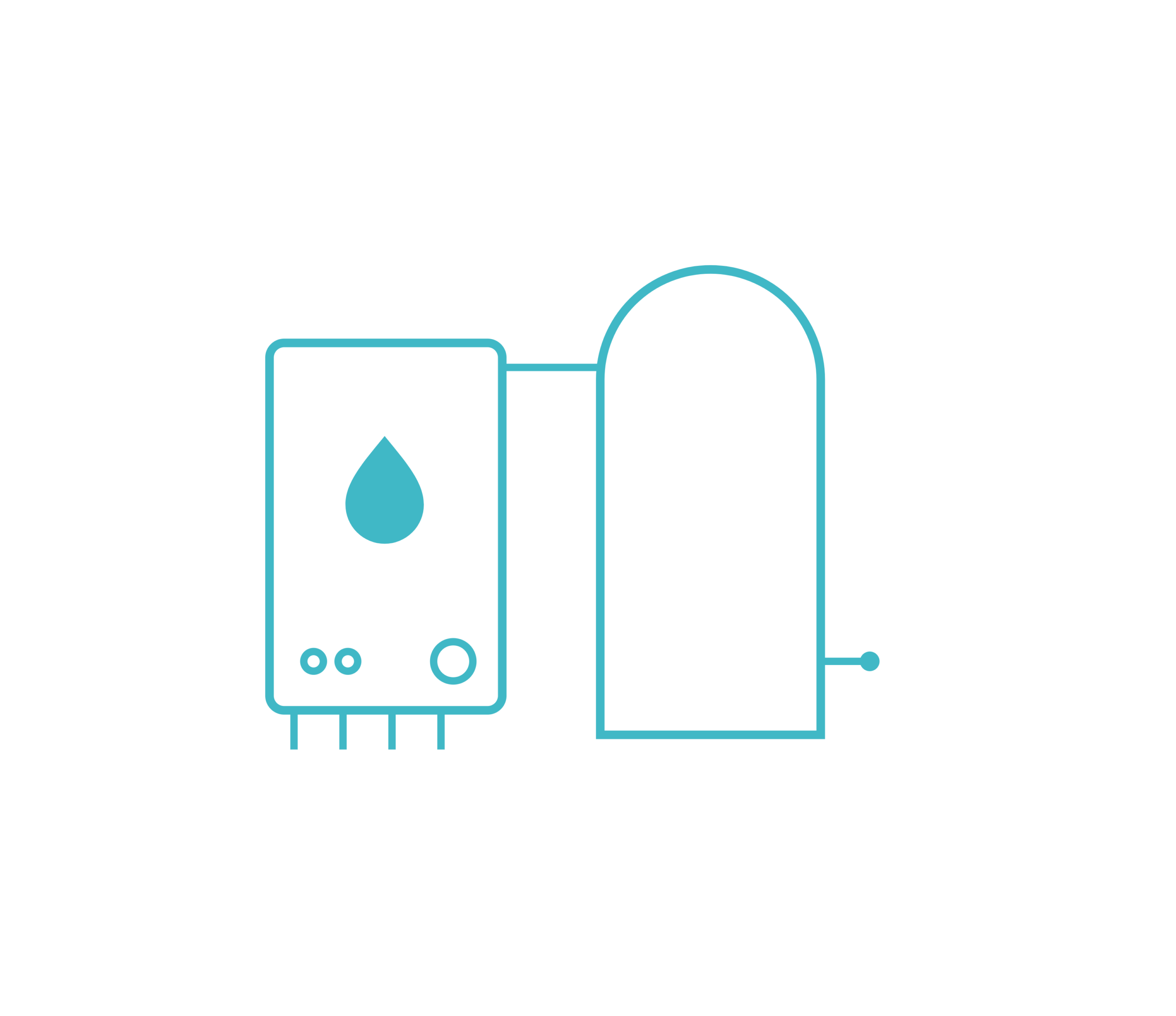 System boiler with cylinder diagram